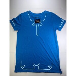 Nintendo Zelda T-Shirt Mens XXL Blue Breath of the Wild Champions Tunic Graphic